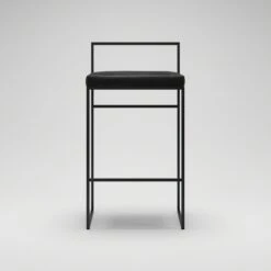 Barhocker Mit Rückenlehne 80 Cm, Schwarz / Schwarz Samt -Einrichtungsgeschäft department barhocker niedrig hoch ruckenlehne 68