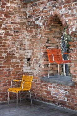 FIAM Mya Spaghetti Lehnstuhl, Gelb -Einrichtungsgeschäft fiam mya spaghetti with armrests black 20