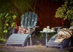 Tennessee Liegestuhl Mit Fußhocker, Stahlgrau -Einrichtungsgeschäft hillerstorp tennessee deckchair with footstool 9