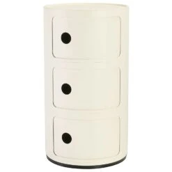 Kartell Componibili Modular System 3 Compartments, Matt White