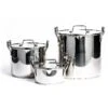 Topfset Stapelbar 3-er Set, Edelstahl -Einrichtungsgeschäft mareld mareld stackable pot set stainless steel 1 45 10l 0