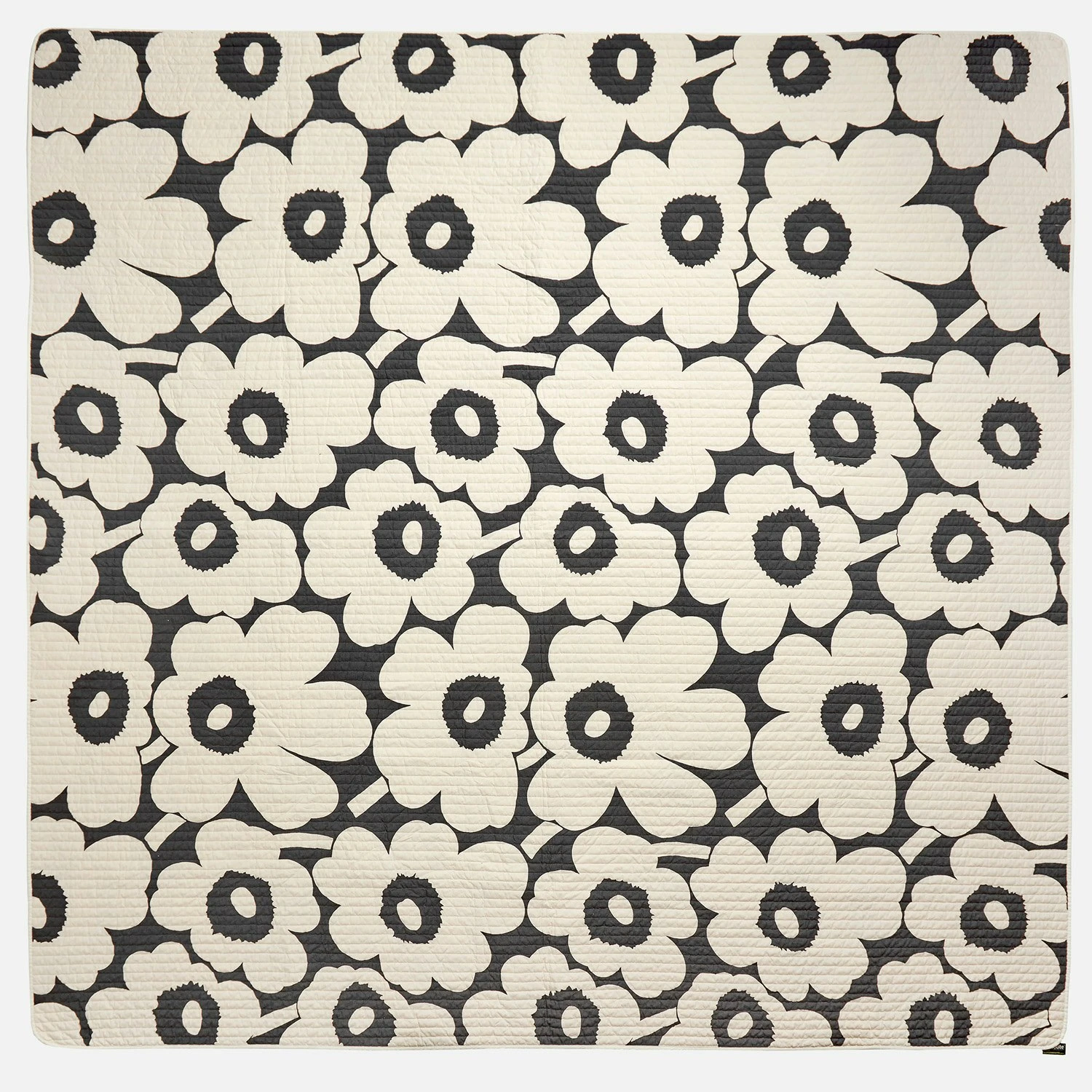 Marimekko Unikko Tagesdecke 260x260 Cm Altweiß/Charcoal 4 Marimekko Unikko Tagesdecke 260x260 Cm Altweiß/Charcoal – Bild 2