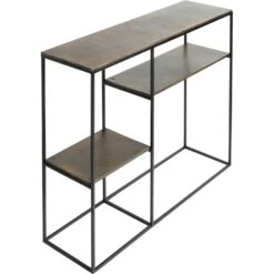 Muubs Hitch Konsolentisch L110xD30xH90 Cm, Schwarz / Altmessingfarben -Einrichtungsgeschäft muubs hitch console black antique brass l110xd30xh90cm 1