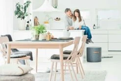 Einrichtungsgeschäft -Einrichtungsgeschäft shepherd sara round wool pouf 40x40cm black 3